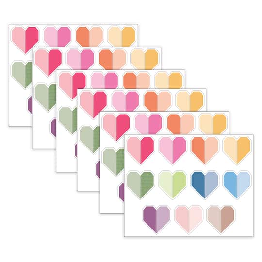 Carson Dellosa® Education Crafty & Cool Handmade Hearts Cutouts, 6 Packs of 36